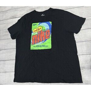 Nike Just Do It Ultra Drip T-Shirt Mens XL Black Graphic Tee Detergent Graphic
